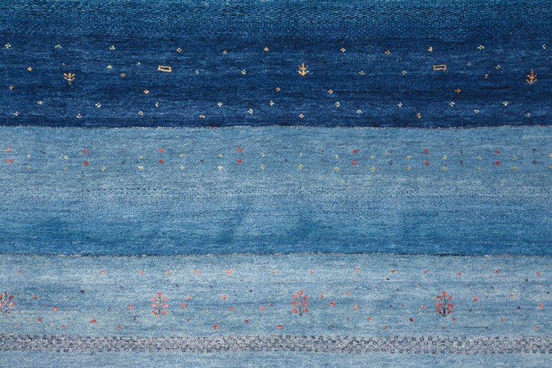 Gabbeh Teppich - Loribaft Indus - 329 x 253 cm - seeblau