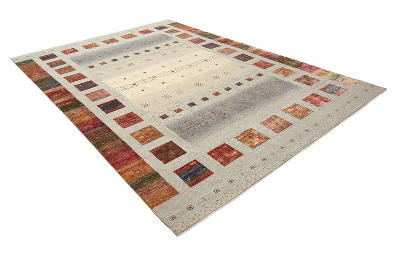Gabbeh Teppich - Loribaft Indus - 351 x 251 cm - dunkelbeige