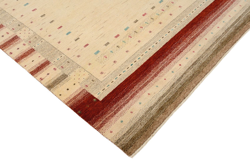 Gabbeh Teppich - Loribaft Indus - 206 x 156 cm - hellbeige