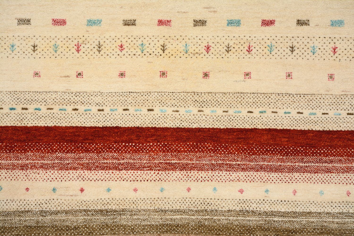 Gabbeh Teppich - Loribaft Indus - 206 x 156 cm - hellbeige