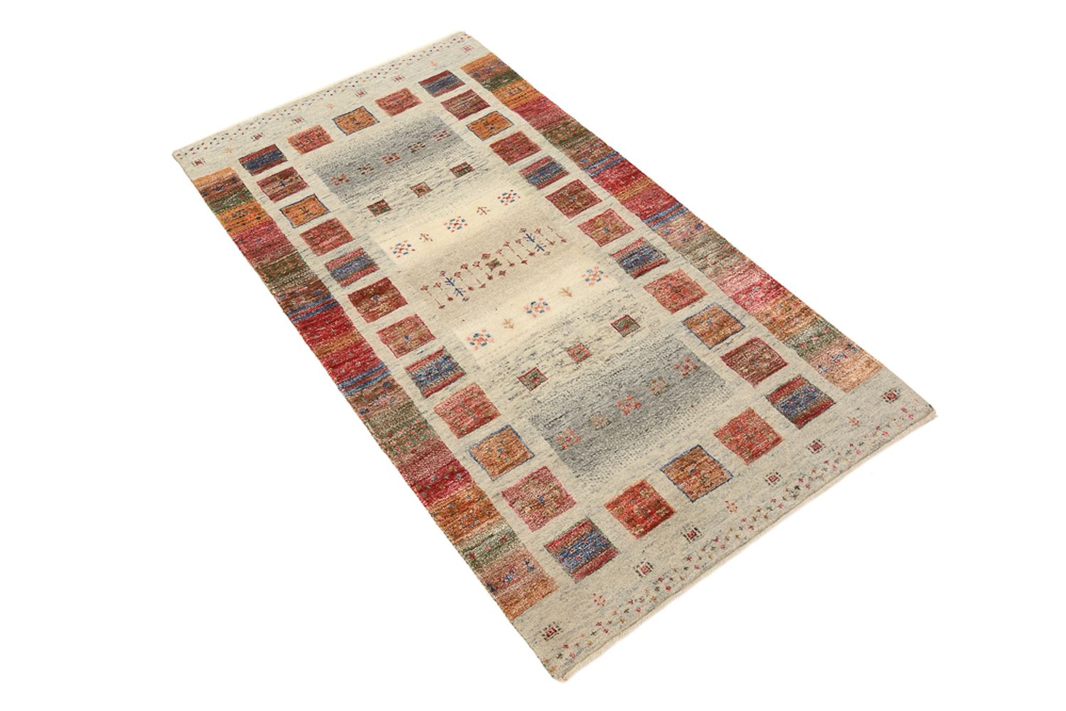 Gabbeh Teppich - Loribaft Indus - 140 x 75 cm - mehrfarbig