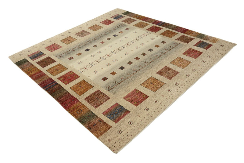Gabbeh Teppich - Loribaft Indus quadratisch  - 205 x 203 cm - mehrfarbig