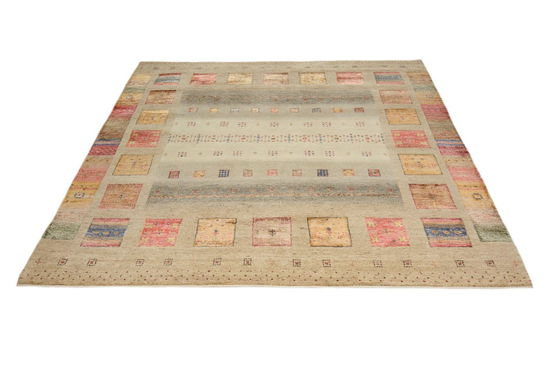 Gabbeh Teppich - Loribaft Indus quadratisch  - 205 x 203 cm - mehrfarbig