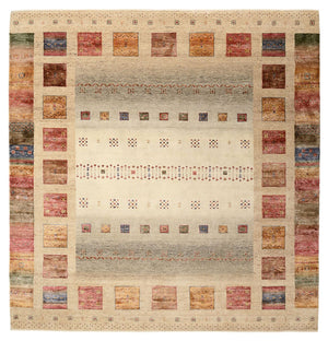 Gabbeh Teppich - Loribaft Indus quadratisch  - 253 x 249 cm - mehrfarbig
