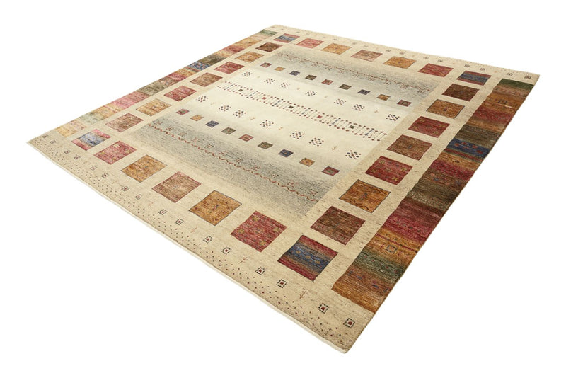Gabbeh Teppich - Loribaft Indus quadratisch  - 253 x 249 cm - mehrfarbig