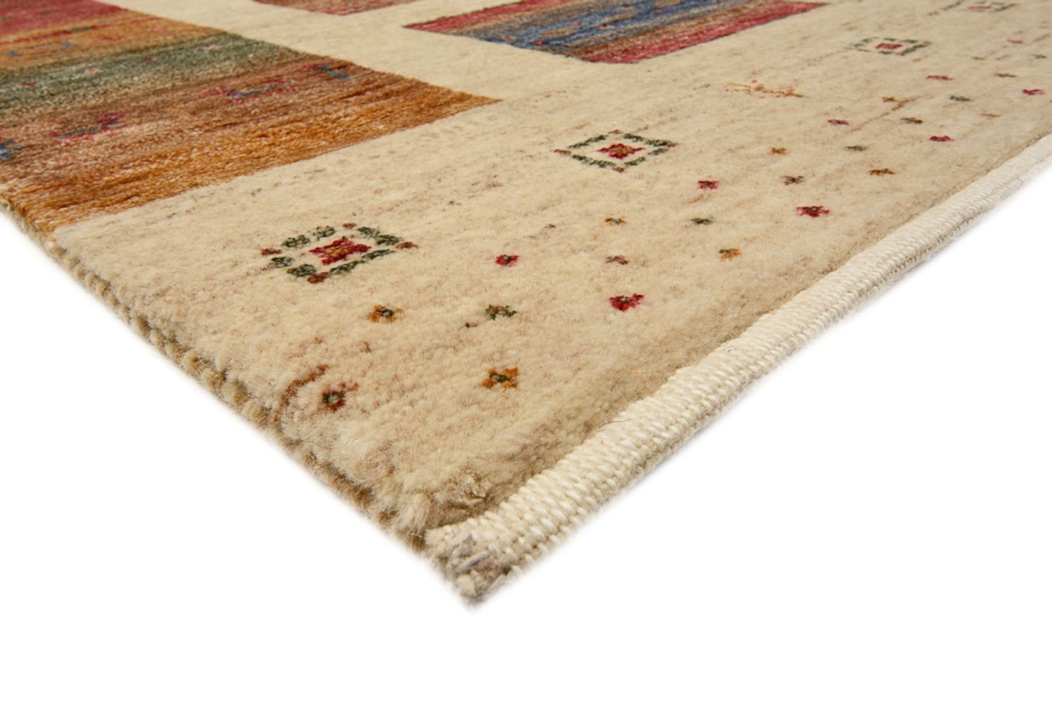 Gabbeh Teppich - Loribaft Indus quadratisch  - 253 x 249 cm - mehrfarbig