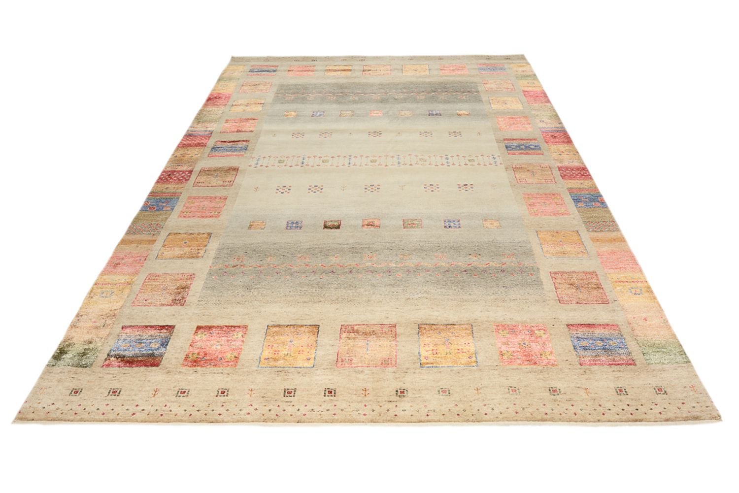 Gabbeh Teppich - Loribaft Indus - 302 x 206 cm - mehrfarbig