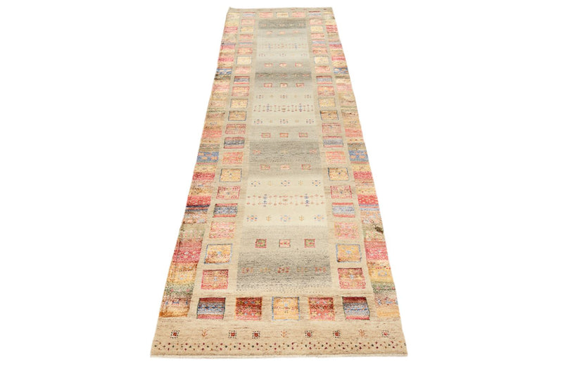 Läufer Gabbeh - Loribaft Indus - 298 x 84 cm - mehrfarbig