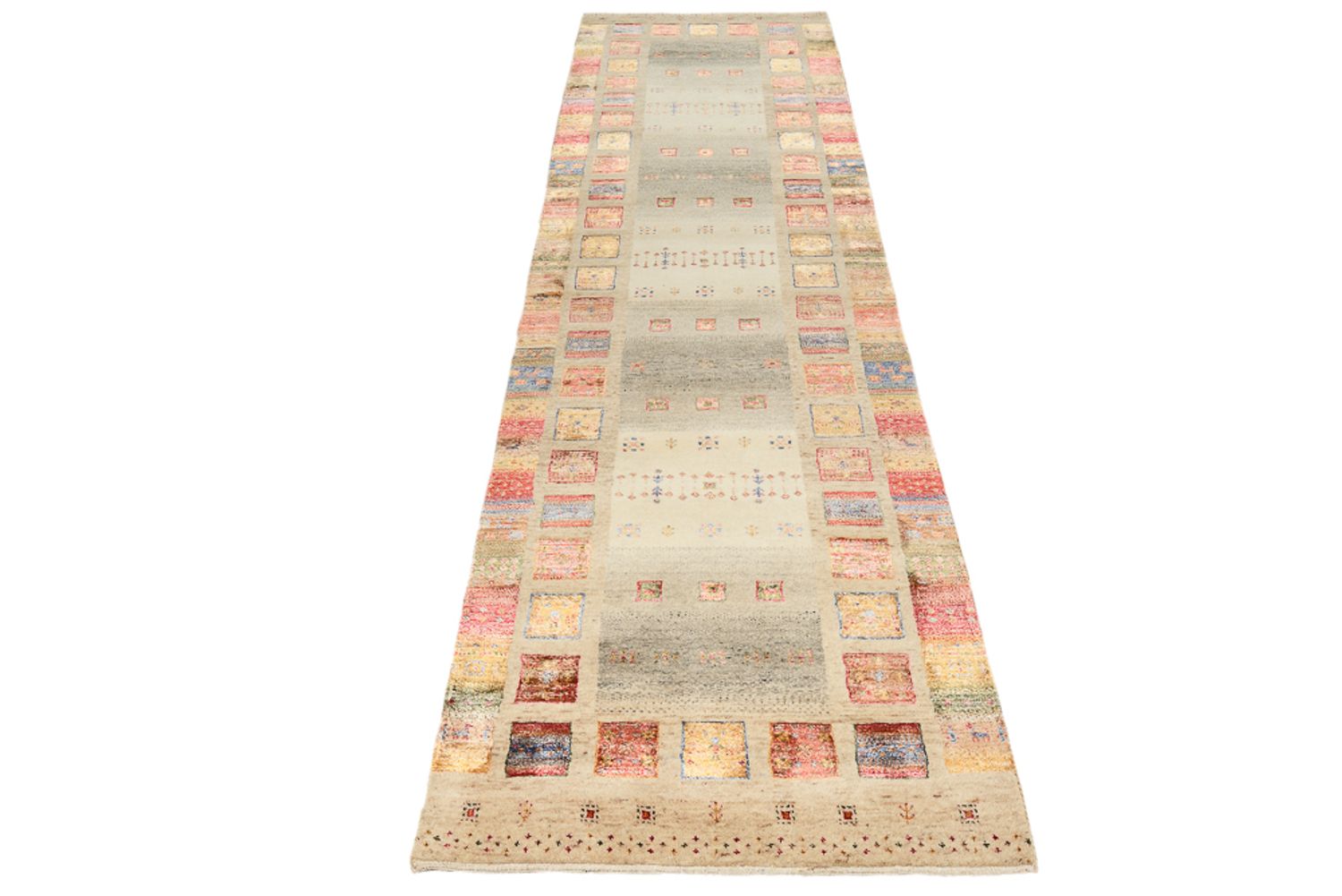 Läufer Gabbeh - Loribaft Indus - 295 x 82 cm - mehrfarbig