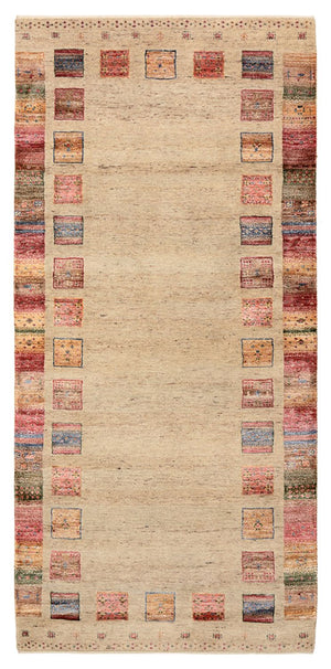 Läufer Gabbeh - Loribaft Indus - 204 x 95 cm - mehrfarbig