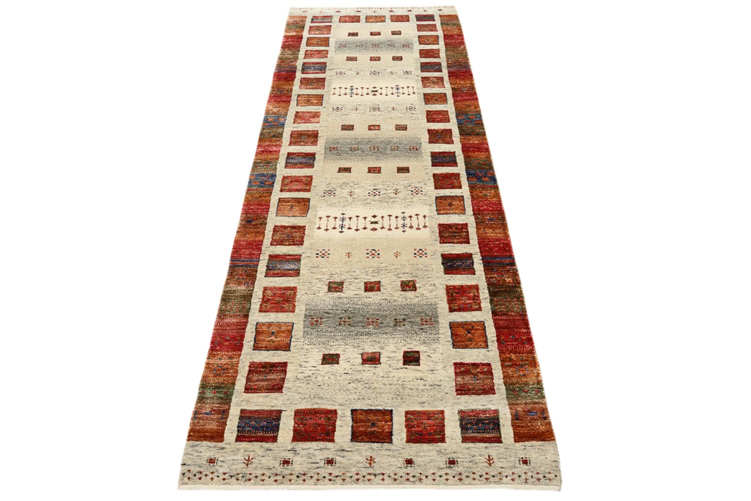 Läufer Gabbeh - Loribaft Indus - 256 x 84 cm - mehrfarbig