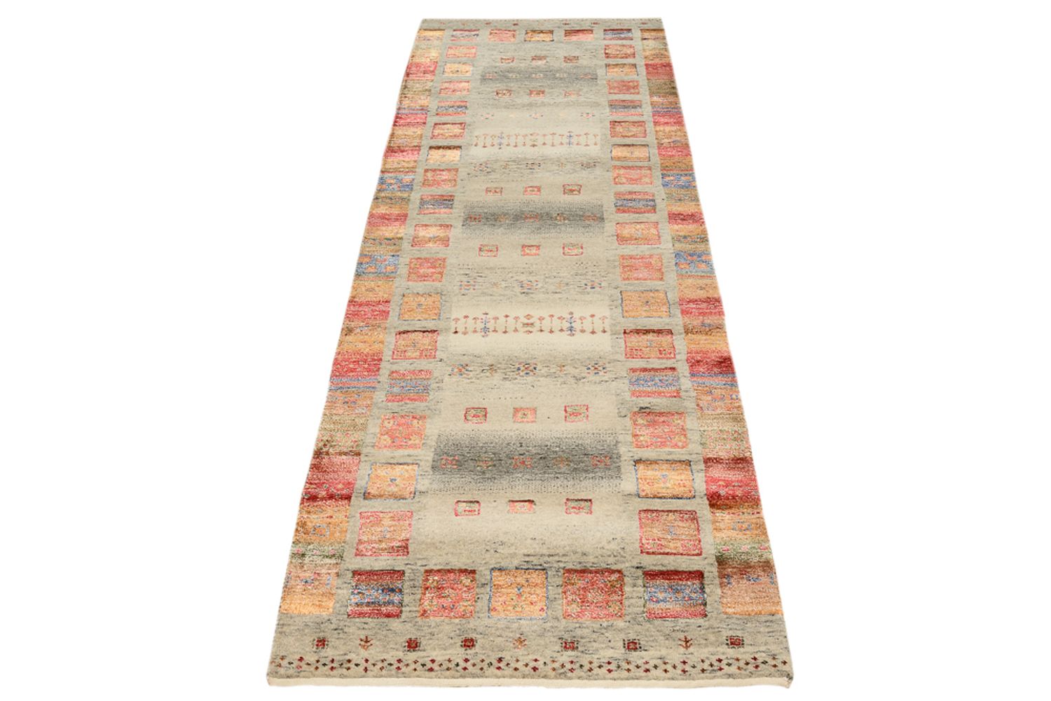 Läufer Gabbeh - Loribaft Indus - 256 x 84 cm - mehrfarbig