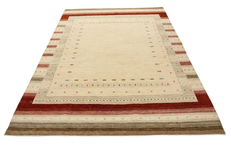 Gabbeh Teppich - Loribaft Indus - 243 x 171 cm - hellbeige