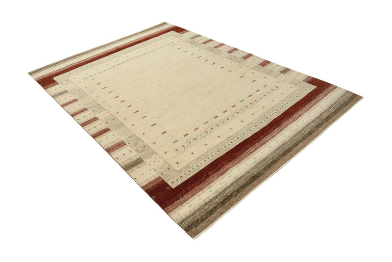 Gabbeh Teppich - Loribaft Indus - 243 x 171 cm - hellbeige
