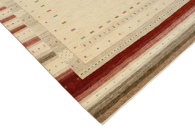 Gabbeh Teppich - Loribaft Indus - 243 x 171 cm - hellbeige