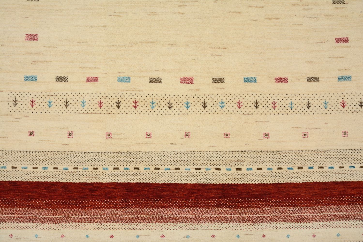 Gabbeh Teppich - Loribaft Indus - 243 x 171 cm - hellbeige