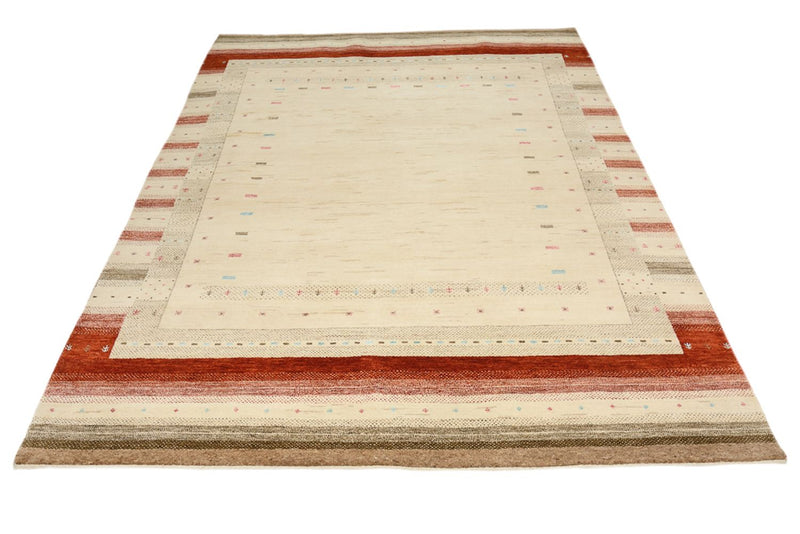 Gabbeh Teppich - Loribaft Indus - 243 x 171 cm - hellbeige