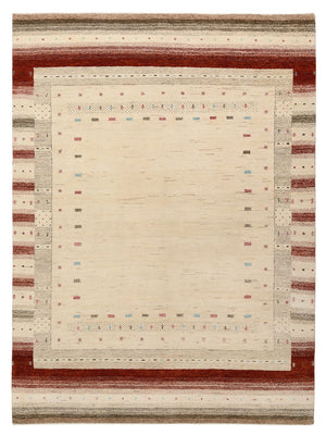 Gabbeh Teppich - Loribaft Indus - 205 x 152 cm - hellbeige