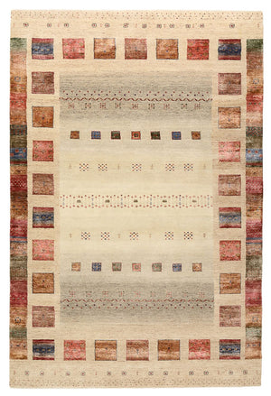 Gabbeh Teppich - Loribaft Indus - 306 x 205 cm - hellbeige