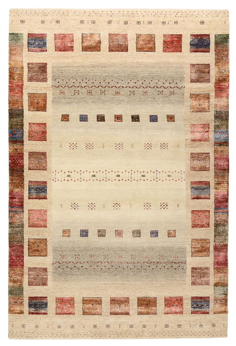 Gabbeh Teppich - Loribaft Indus - 306 x 205 cm - hellbeige