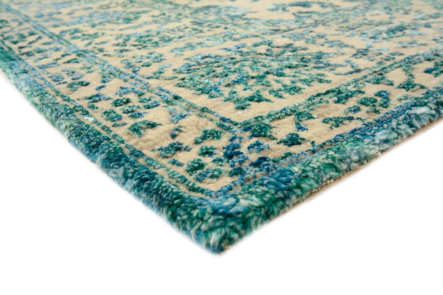 Designer Teppich - 201 x 155 cm - hellbeige