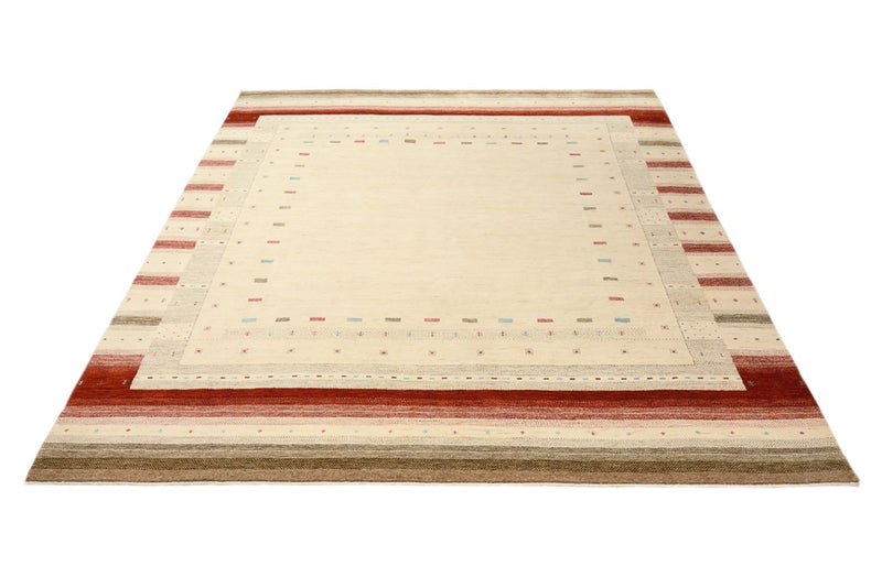 Gabbeh Teppich - Loribaft Indus - 300 x 254 cm - hellbeige
