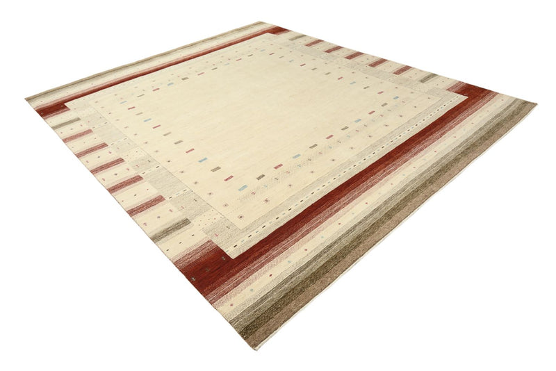 Gabbeh Teppich - Loribaft Indus - 300 x 254 cm - hellbeige
