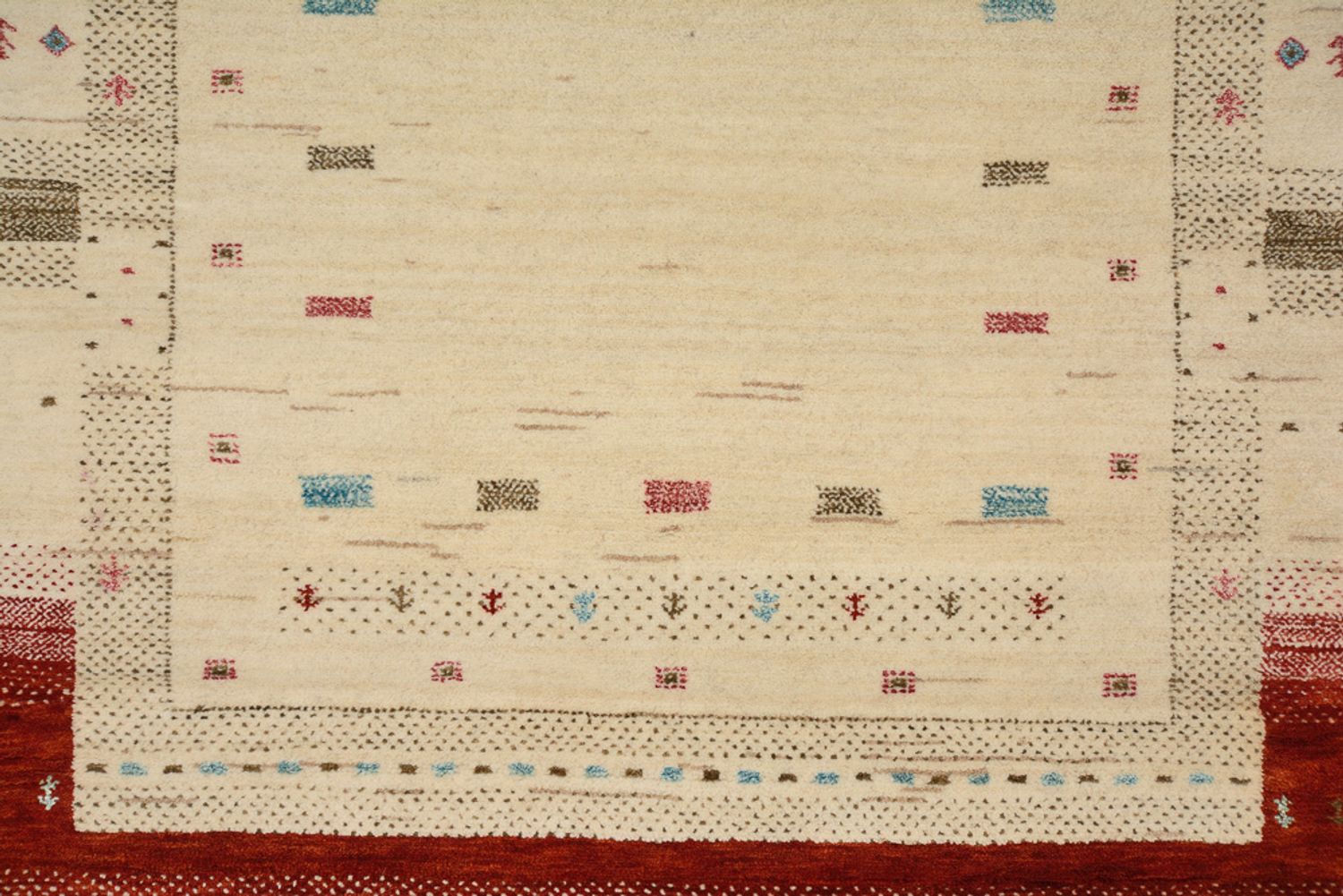 Läufer Gabbeh - Loribaft Indus - 298 x 83 cm - hellbeige