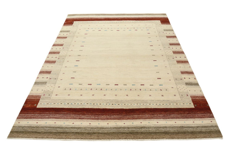 Gabbeh Teppich - Loribaft Indus - 239 x 169 cm - hellbeige