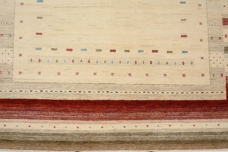 Gabbeh Teppich - Loribaft Indus - 239 x 169 cm - hellbeige