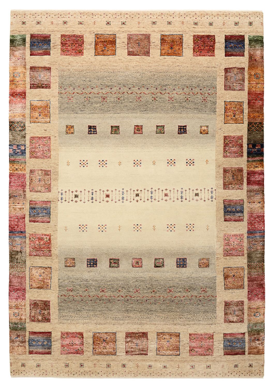 Gabbeh Teppich - Loribaft Indus - 244 x 172 cm - mehrfarbig