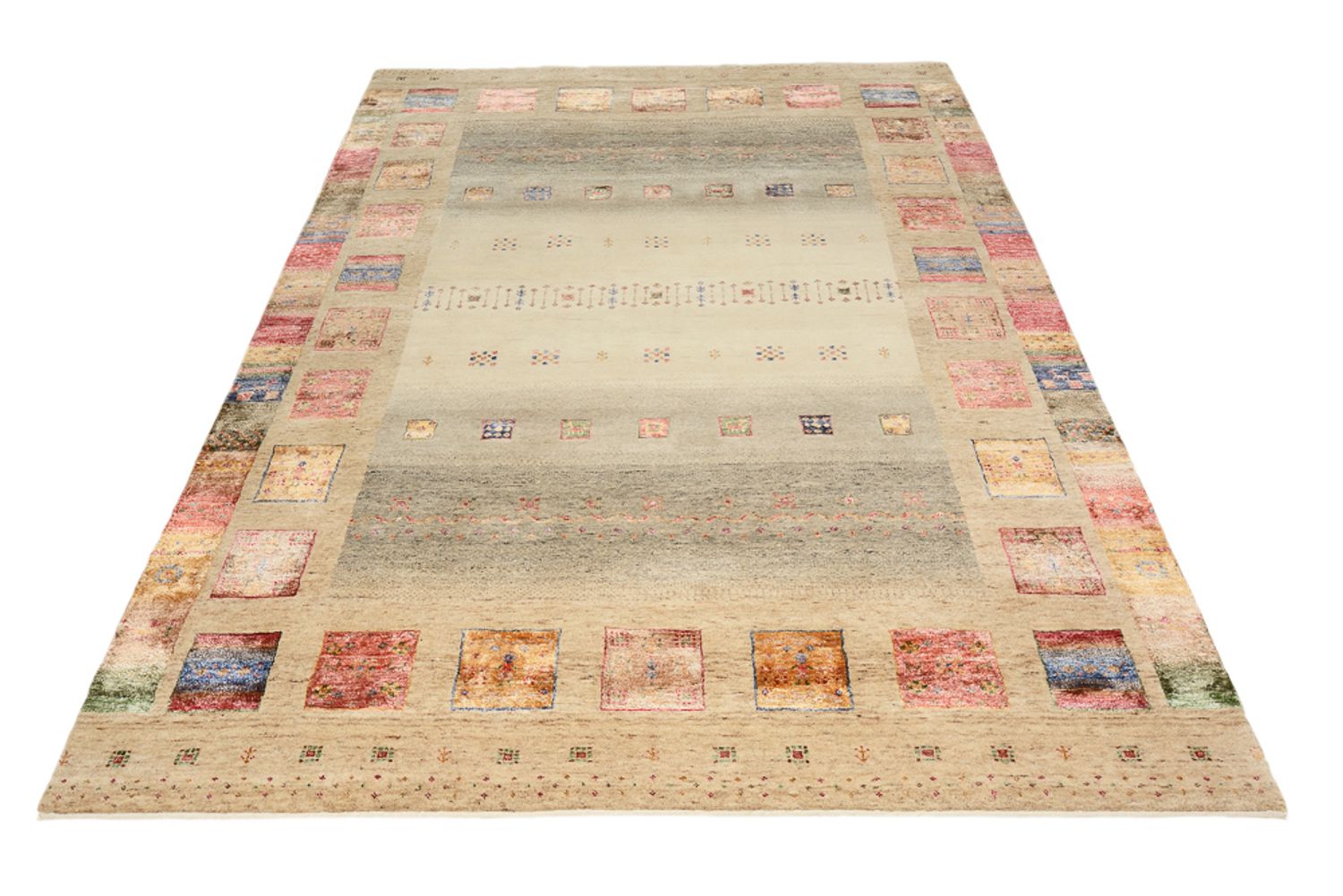Gabbeh Teppich - Loribaft Indus - 244 x 172 cm - mehrfarbig
