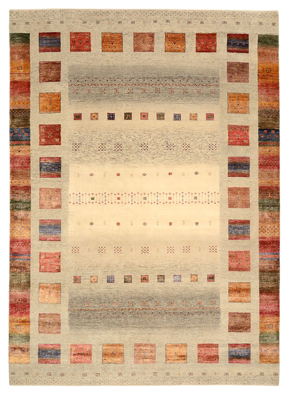 Gabbeh Teppich - Loribaft Indus - 348 x 250 cm - mehrfarbig