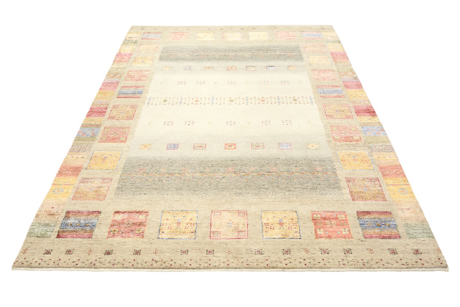 Gabbeh Teppich - Loribaft Indus - 244 x 175 cm - mehrfarbig