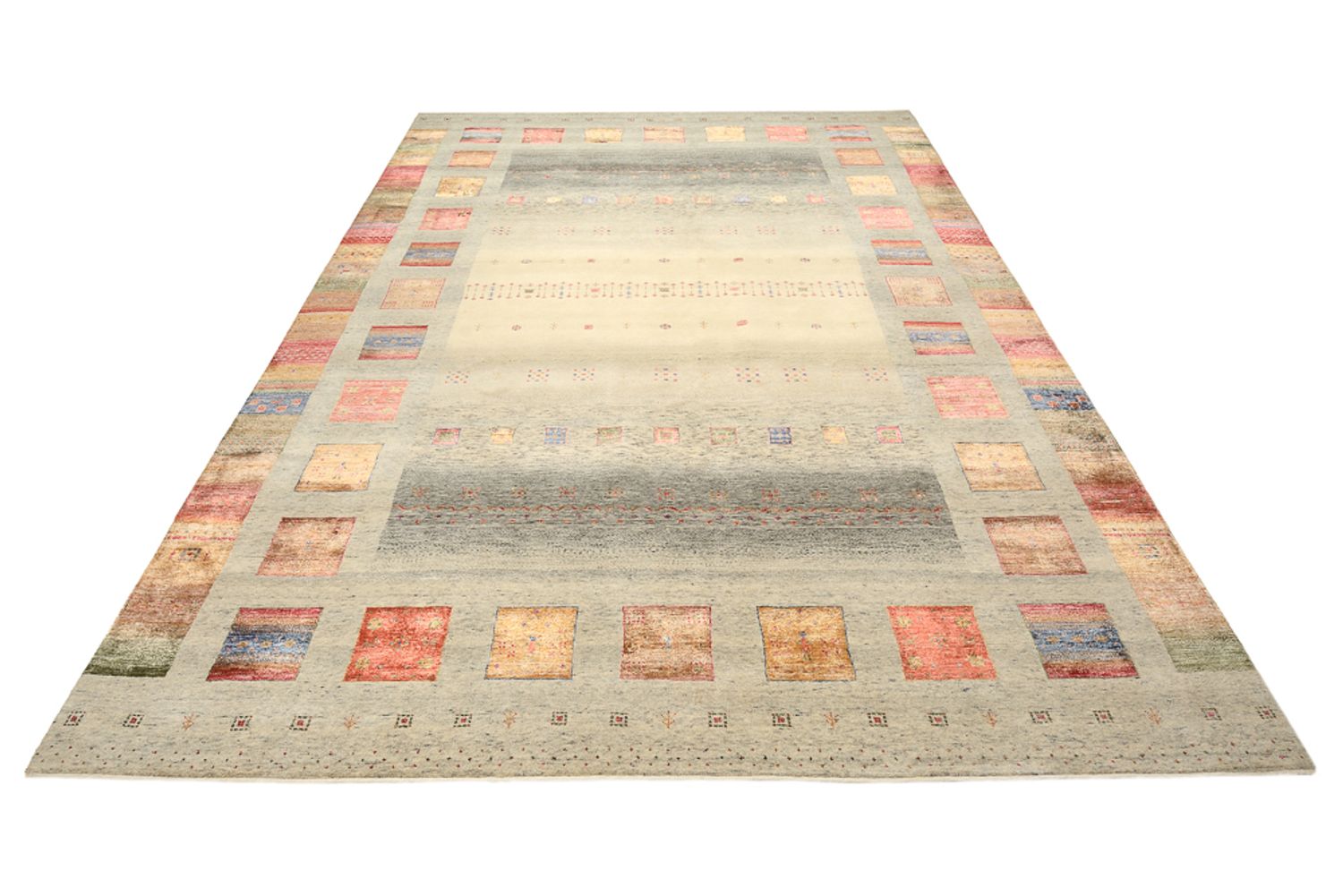 Gabbeh Teppich - Loribaft Indus - 341 x 248 cm - mehrfarbig