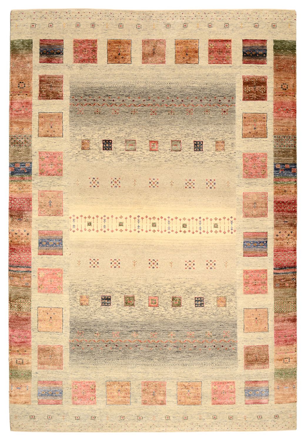 Gabbeh Teppich - Loribaft Indus - 302 x 206 cm - mehrfarbig