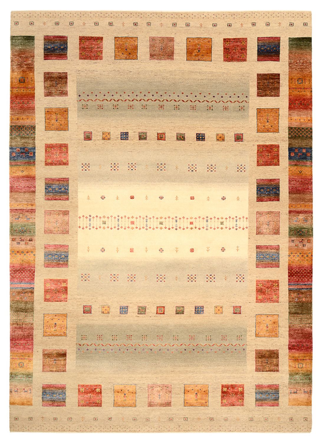 Gabbeh Teppich - Loribaft Indus - 345 x 247 cm - mehrfarbig