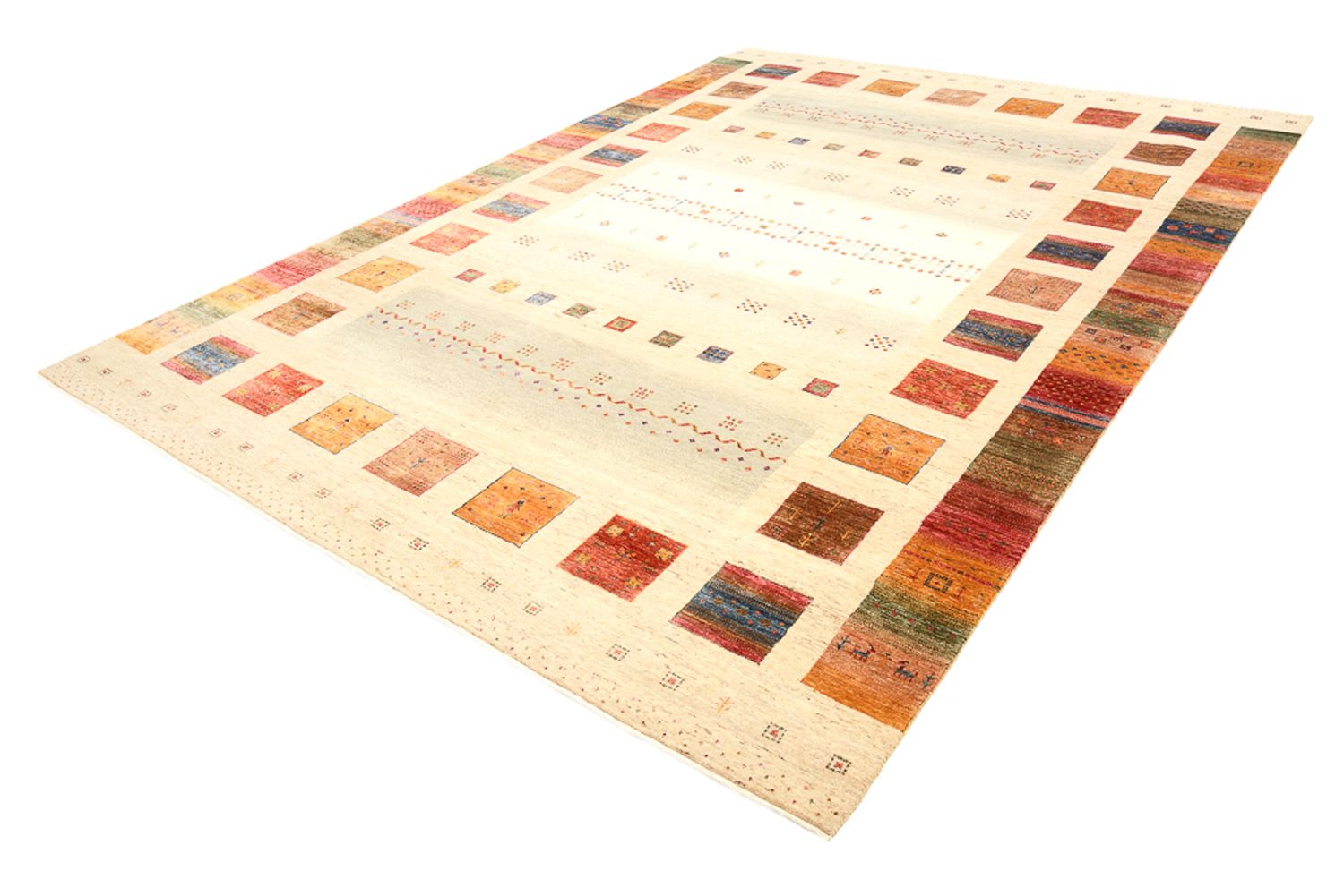 Gabbeh Teppich - Loribaft Indus - 345 x 247 cm - mehrfarbig