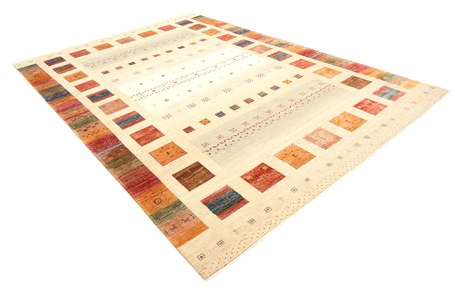 Gabbeh Teppich - Loribaft Indus - 345 x 247 cm - mehrfarbig