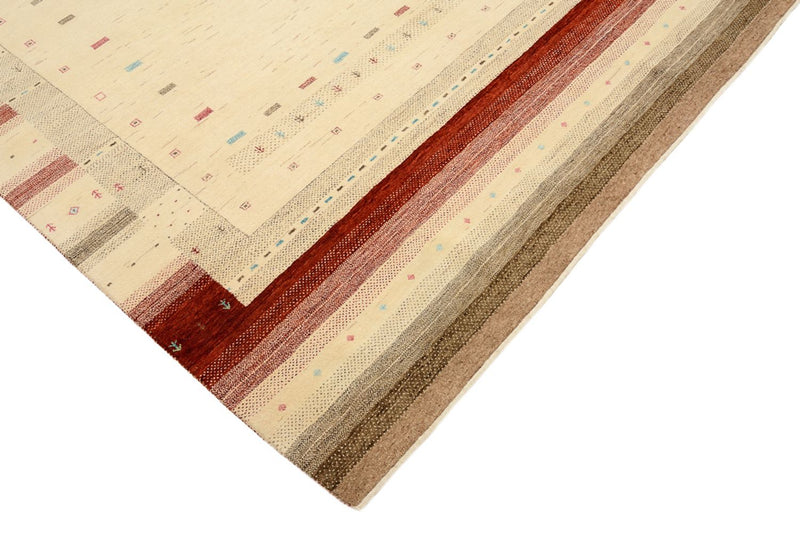 Gabbeh Teppich - Loribaft Indus - 299 x 210 cm - hellbeige