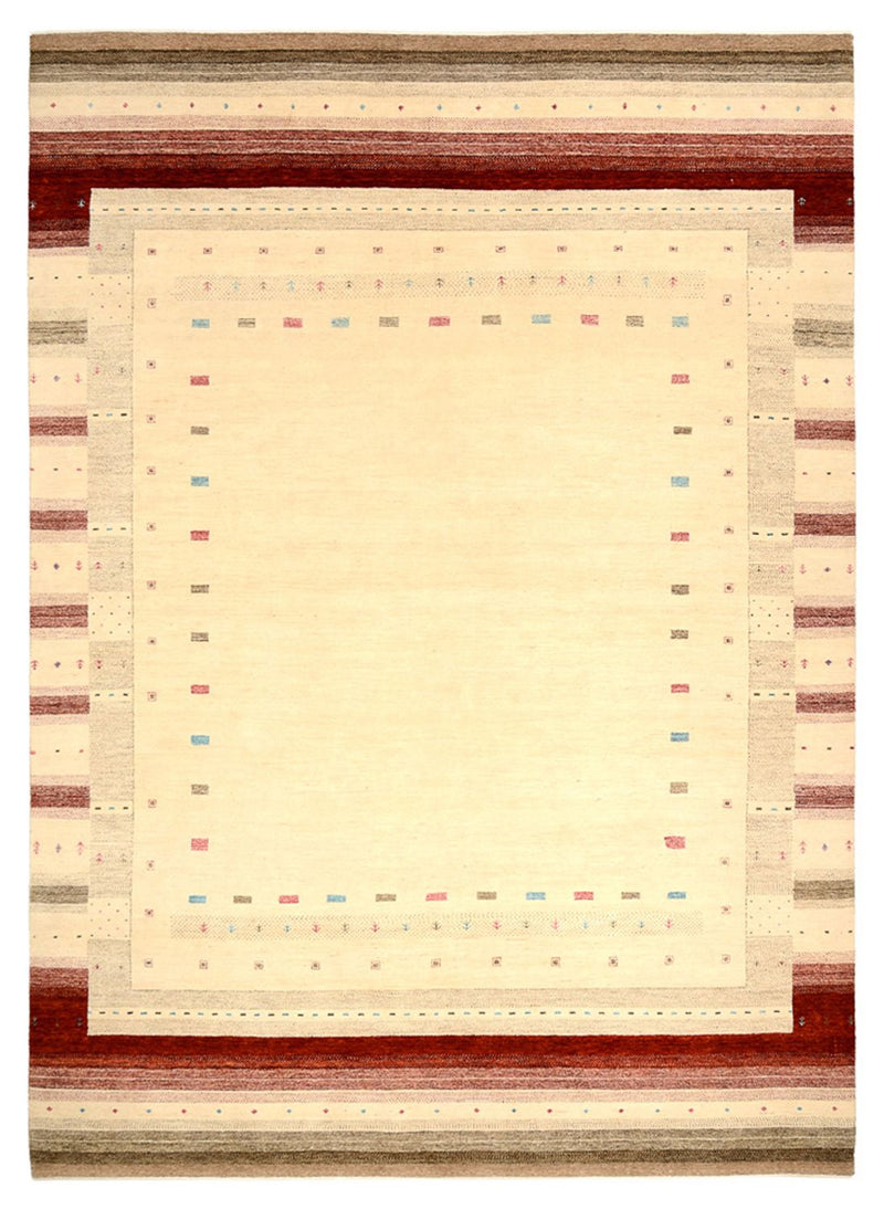 Gabbeh Teppich - Loribaft Indus - 356 x 255 cm - hellbeige