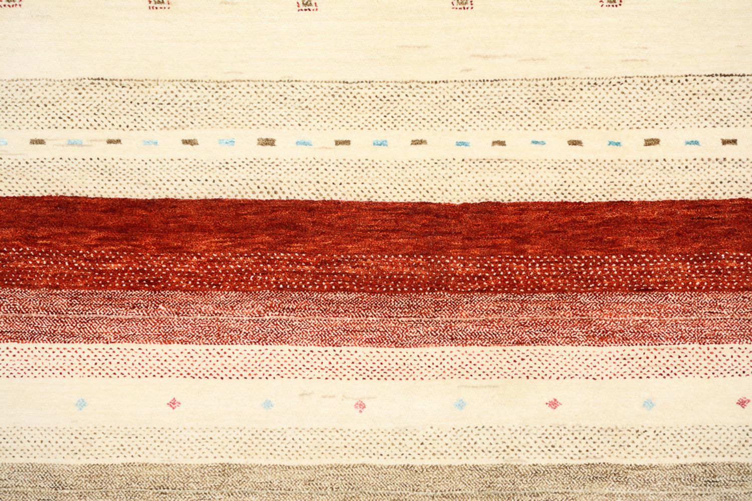 Gabbeh Teppich - Loribaft Indus - 342 x 254 cm - hellbeige