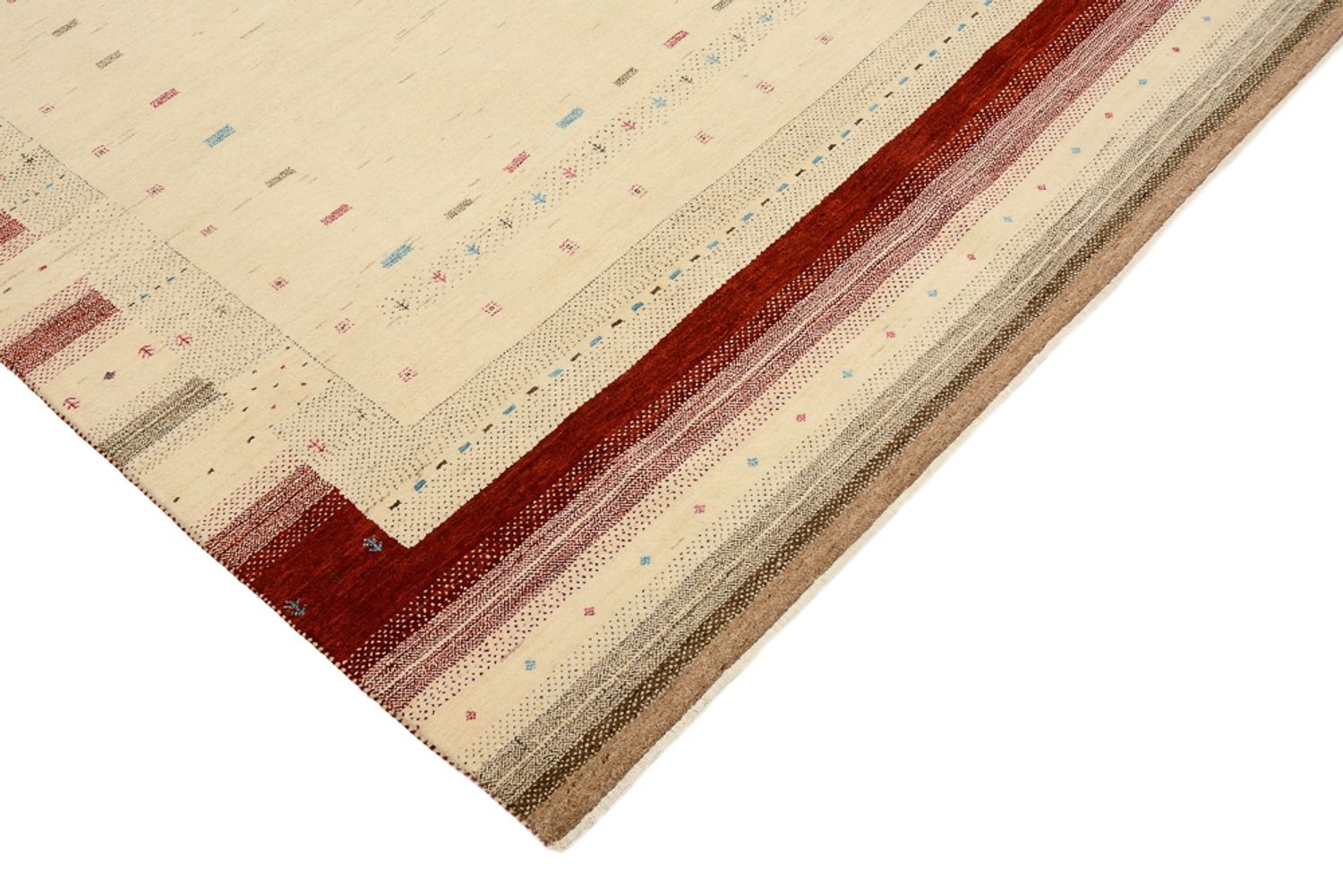 Gabbeh Teppich - Loribaft Indus - 238 x 174 cm - hellbeige