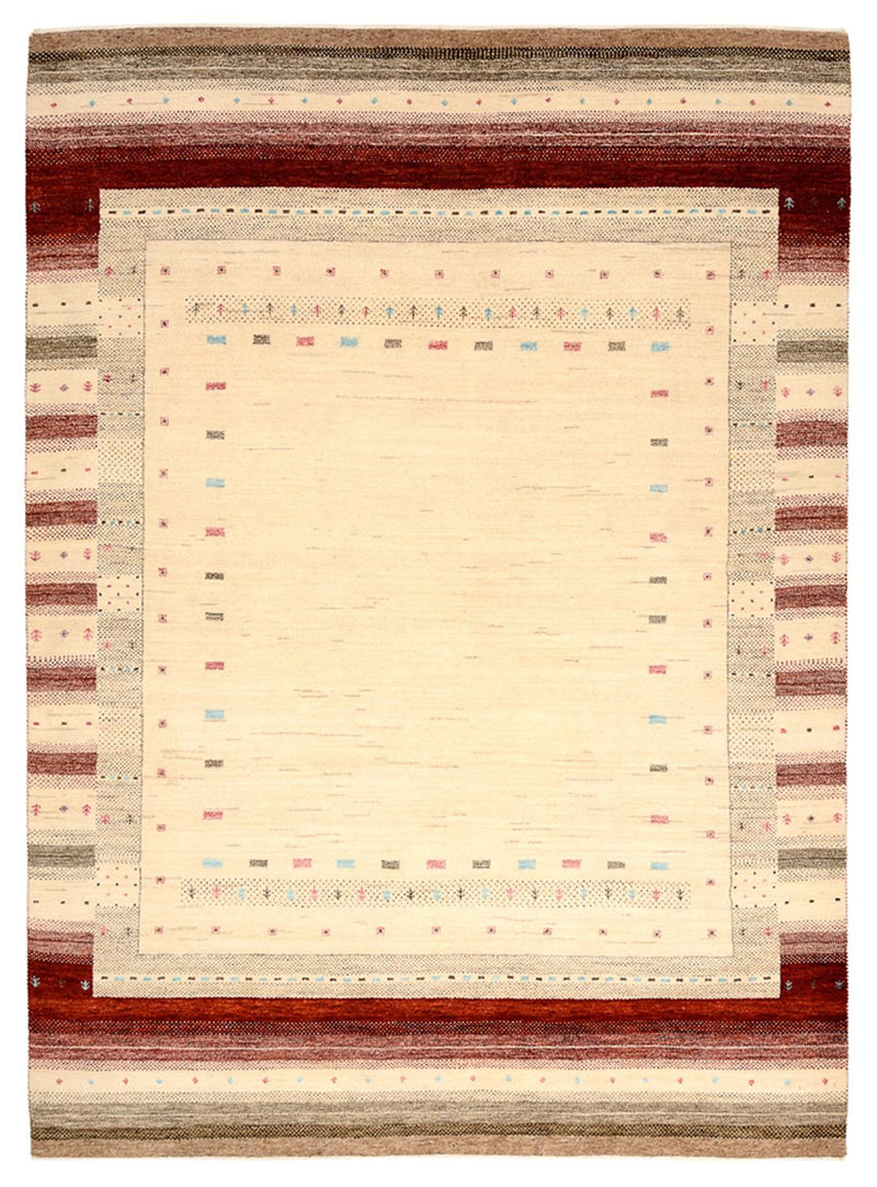 Gabbeh Teppich - Loribaft Indus - 240 x 175 cm - hellbeige