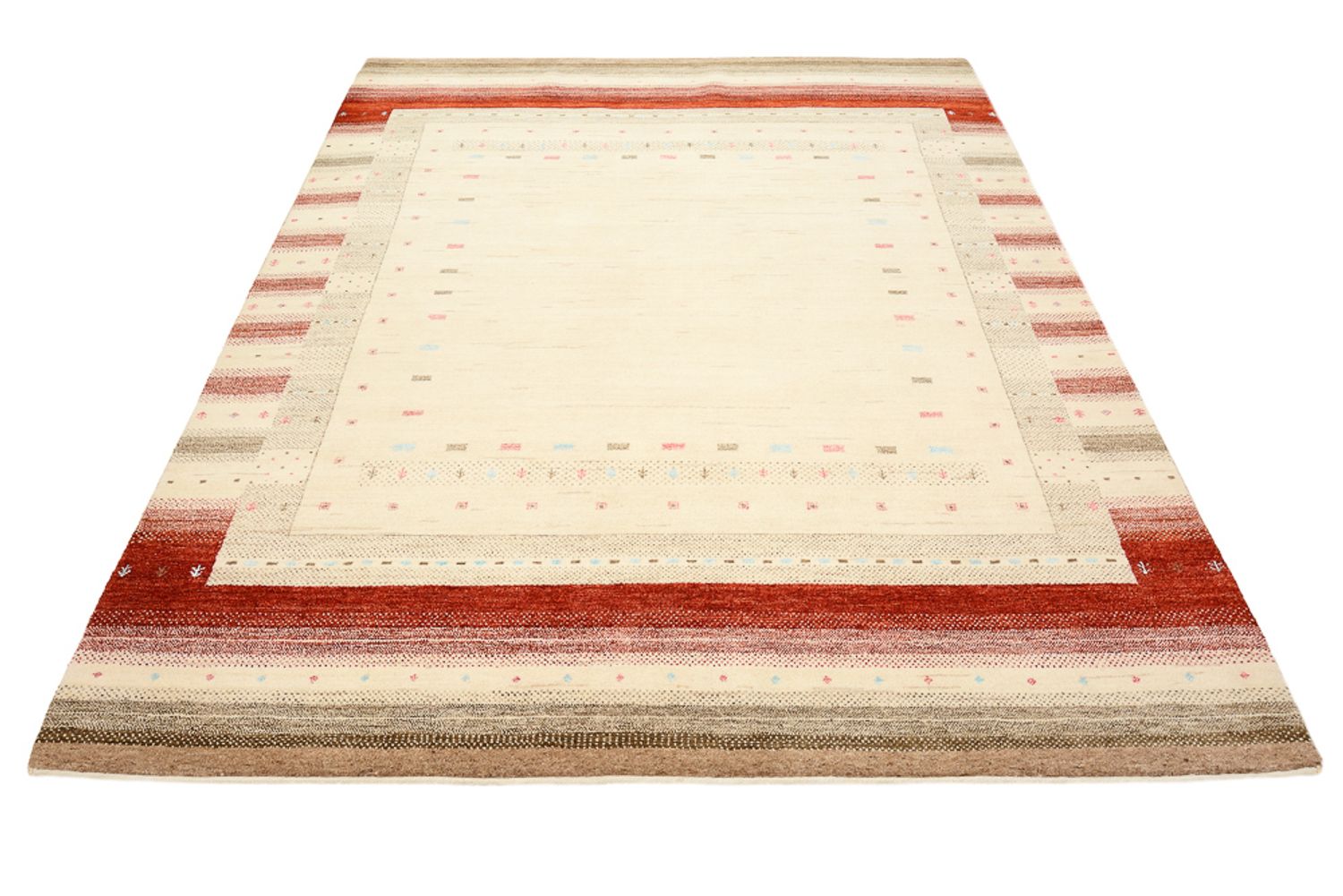 Gabbeh Teppich - Loribaft Indus - 240 x 175 cm - hellbeige