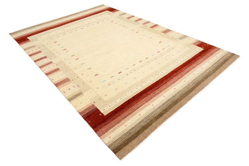 Gabbeh Teppich - Loribaft Indus - 304 x 205 cm - hellbeige