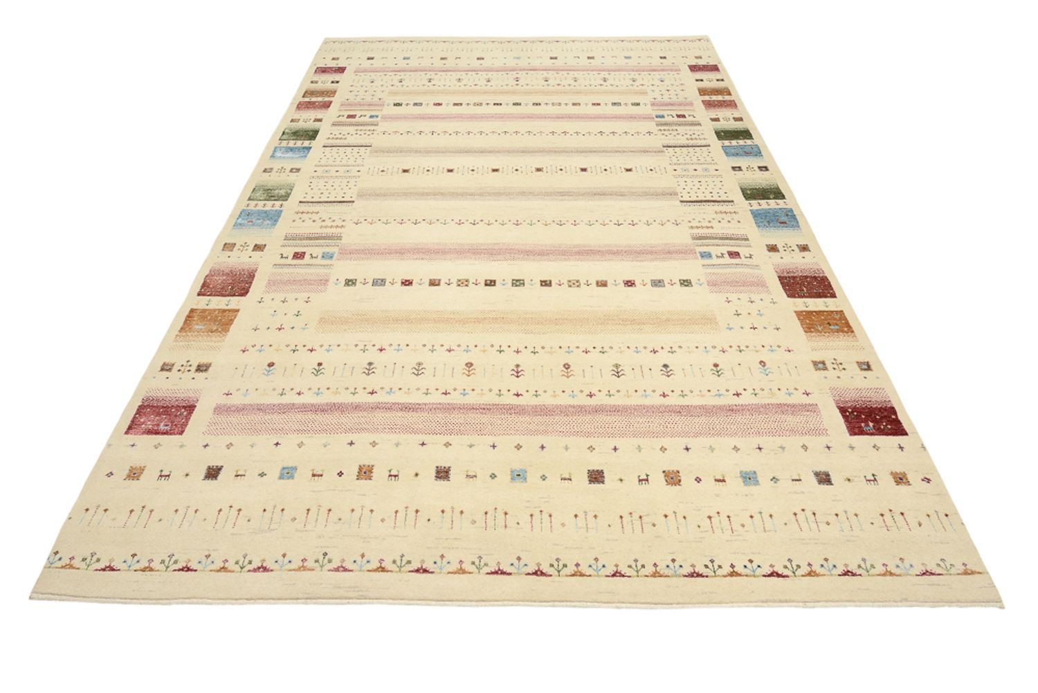 Gabbeh Teppich - Loribaft Indus - 304 x 200 cm - mehrfarbig