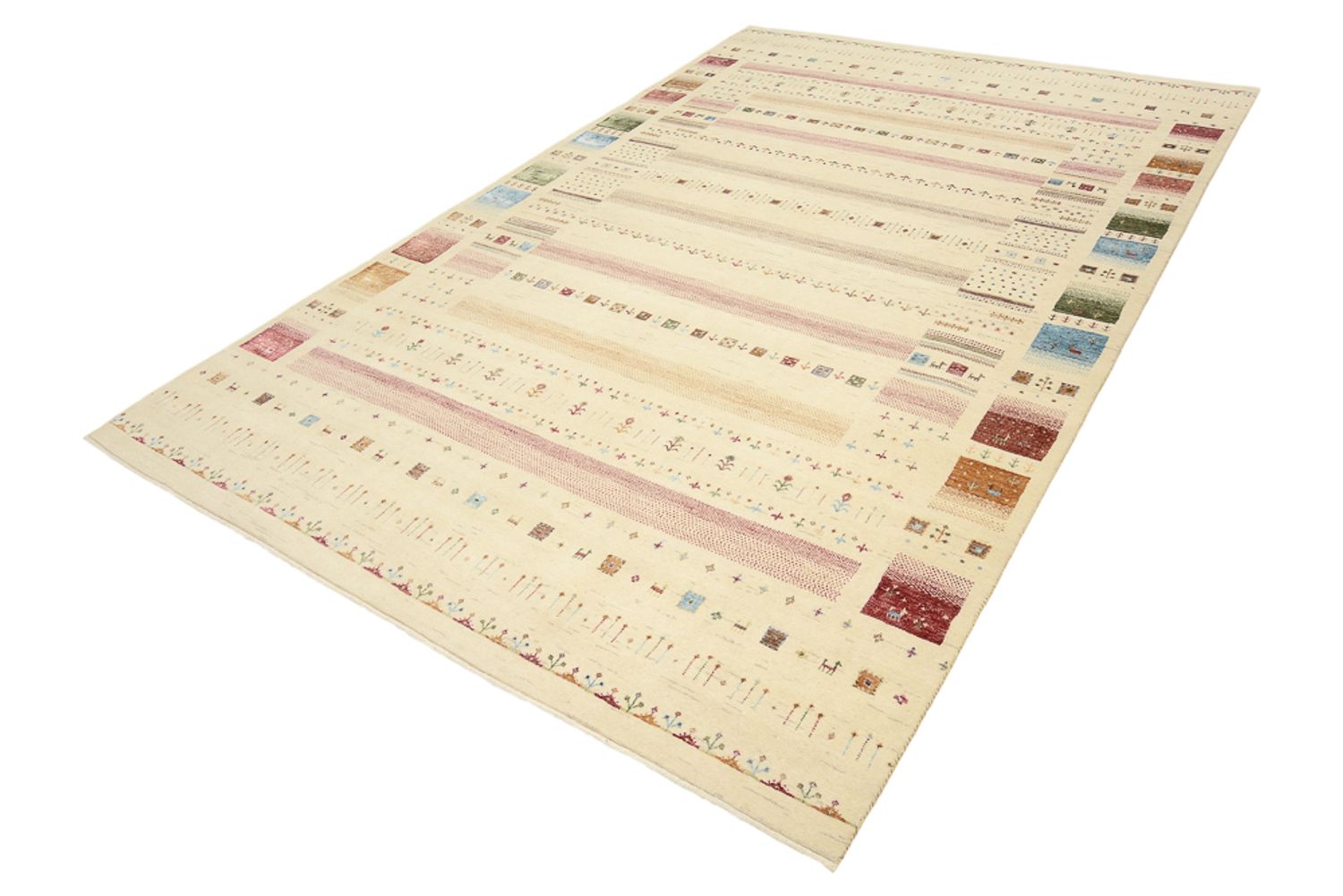 Gabbeh Teppich - Loribaft Indus - 304 x 200 cm - mehrfarbig