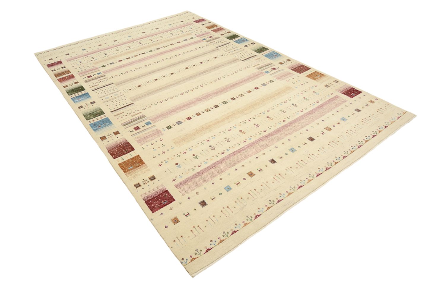 Gabbeh Teppich - Loribaft Indus - 304 x 200 cm - mehrfarbig