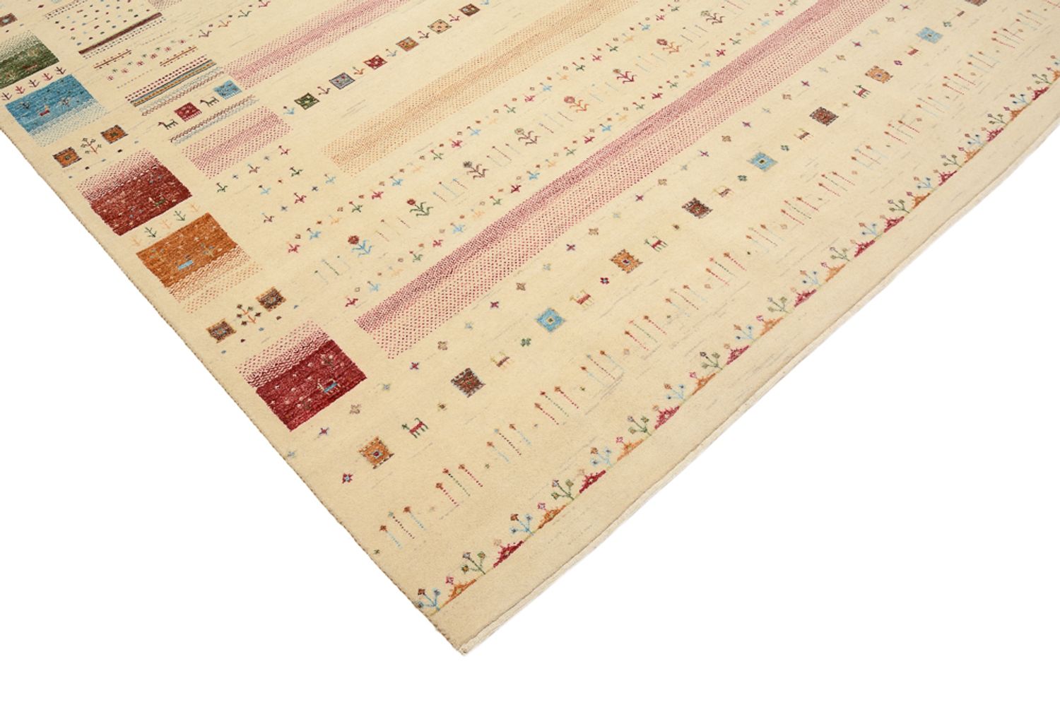 Gabbeh Teppich - Loribaft Indus - 304 x 200 cm - mehrfarbig
